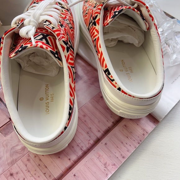 Louis Vuitton Nylon Monogram Crafty Open Back Sneaker size38.5 NEW - Picture 5 of 5